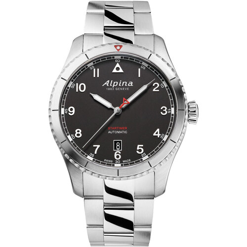 Uhren & Schmuck Herren Armbandühre Alpina AL-525BW4S26B Silbern