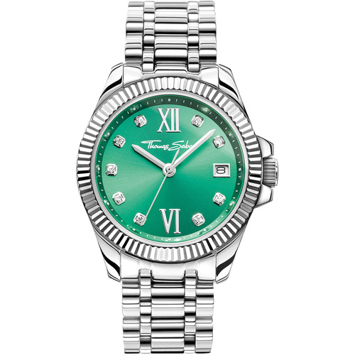 Uhren & Schmuck Damen Armbanduhren Thomas Sabo WA0404-201-211 Silbern