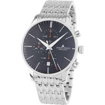 Uhren & Schmuck Herren Armbandühre Jacques Lemans 1-2163H Silbern