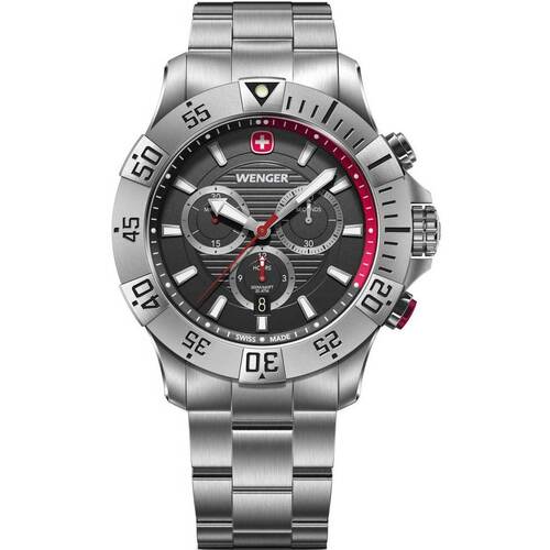 Uhren & Schmuck Herren Armbandühre Wenger 01.0643.123 Silbern