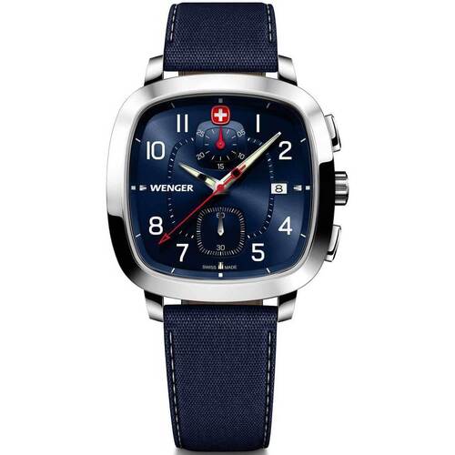Uhren & Schmuck Herren Armbandühre Wenger 01.1933.110 Silbern