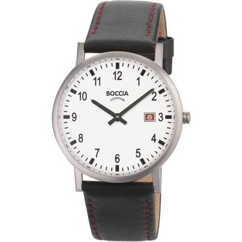 Uhren & Schmuck Herren Armbandühre Boccia 3662-01 Silbern