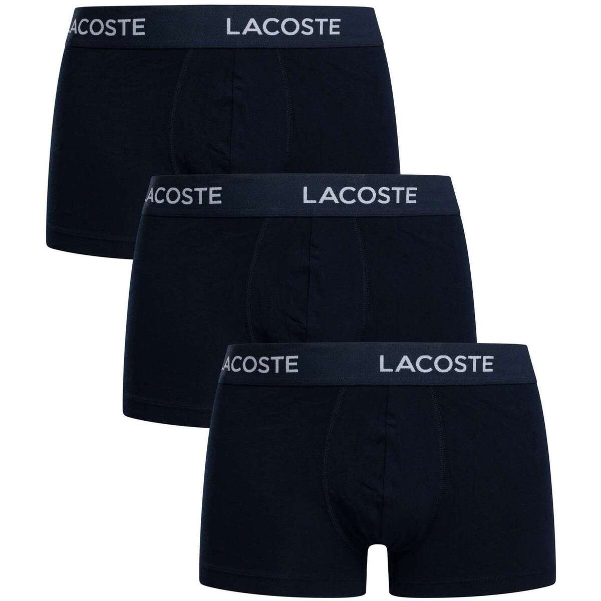 Unterwäsche Herren Boxershorts Lacoste 3er Pack Baumwollstrümpfe Blau