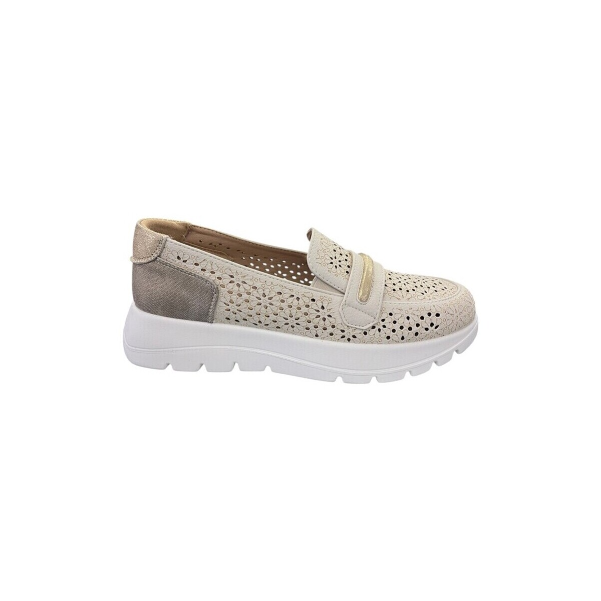 Schuhe Damen Leinen-Pantoletten mit gefloch Zapp PANTOFFEL  117 Multicolor