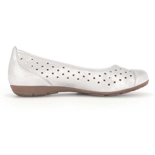 Schuhe Damen Ballerinas Gabor 24.169.69 Silbern