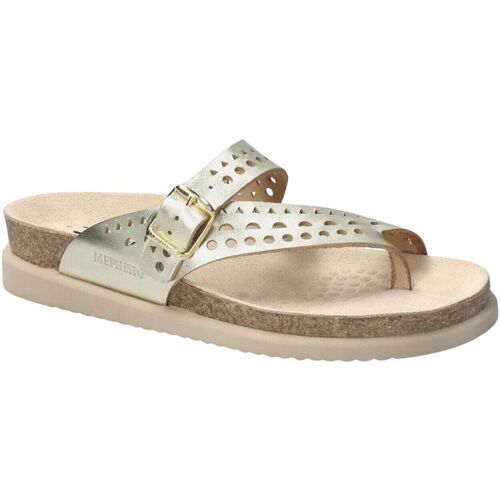 Schuhe Damen Pantoffel Mephisto Helena Perf Gold