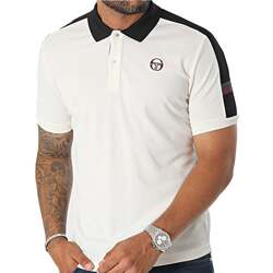 Kleidung Herren T-Shirts & Poloshirts Sergio Tacchini Cross Stripe Polo Shirt Gardenia/Black Cream