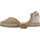 Schuhe Damen Leinen-Pantoletten mit gefloch Macarena IMA13 Braun