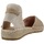 Schuhe Damen Leinen-Pantoletten mit gefloch Macarena IMA13 Braun