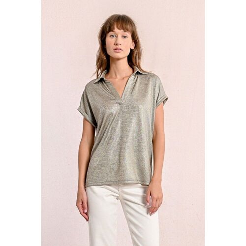 Kleidung Damen T-Shirts & Poloshirts Molly Bracken P1811DE-BEIGE Beige