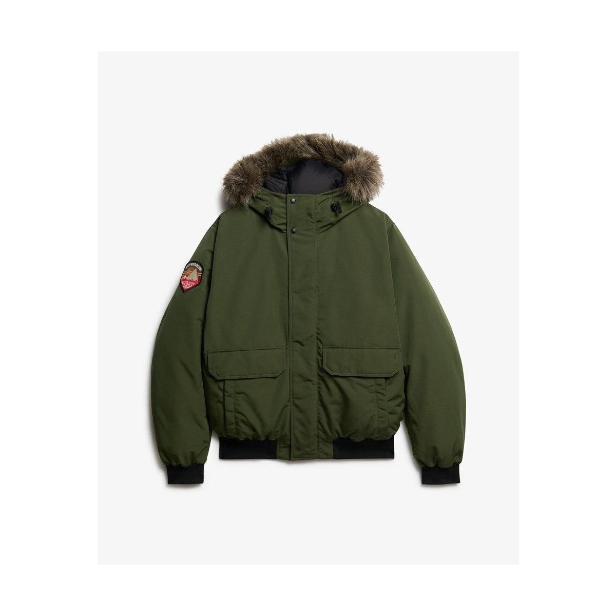 Kleidung Herren Jacken Superdry Bomber à fourrure synthétique  Everest Grün