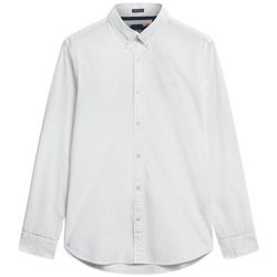 Kleidung Herren Langärmelige Hemden Superdry Chemise manches longues  Essentials Weiss