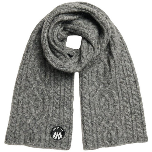 Accessoires Mädchen Schal Superdry Écharpe torsadée femme  Luxe Grau