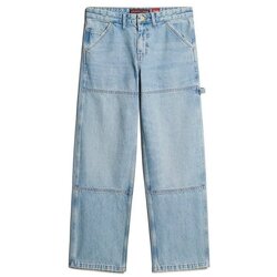 Kleidung Damen Jeans Superdry Jeans taille mi-haute femme  Carpenter Blau