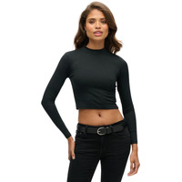 Unterwäsche Damen Unterhemden Superdry Maillot manches longues et dos ouvert femme Schwarz