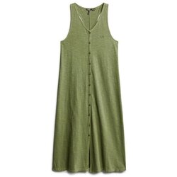 Kleidung Damen Kleider Superdry Robe de plage mi-longue en jersey femme Grün