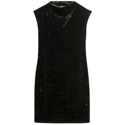 Kleidung Damen Kleider Superdry Robe moulante en velours femme Schwarz