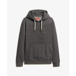 Kleidung Herren Sweatshirts Superdry Sweatshirt à capuche à logo en relief Grau