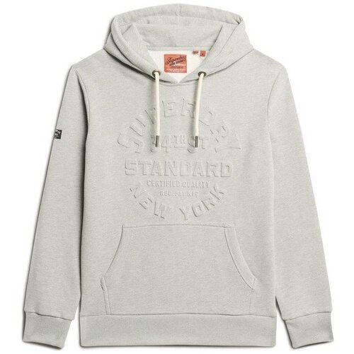 Kleidung Herren Sweatshirts Superdry Sweatshirt à capuche à logo en relief Beige