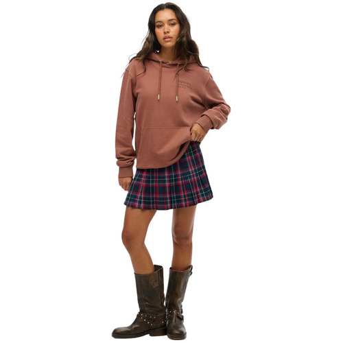 Kleidung Damen Pullover Superdry Sweatshirt à capuche ample femme  Core Logo City Braun