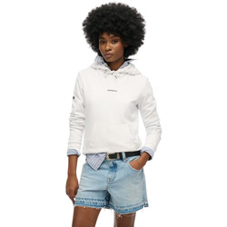 Kleidung Damen Sweatshirts Superdry Sweatshirt à capuche uni femme Weiss