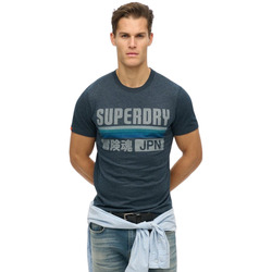 Kleidung Herren T-Shirts Superdry T-shirt à rayures décontracté  Japan Blau