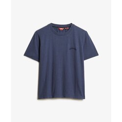 Kleidung Damen T-Shirts Superdry T-shirt délavé à logo femme  Essential Blau