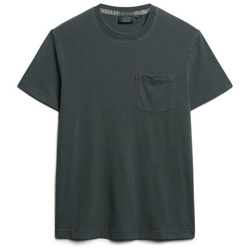 Kleidung Herren T-Shirts Superdry T-shirt délavé à poche  Essential Schwarz