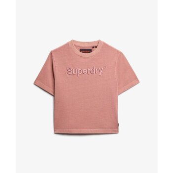 Superdry  T-Shirt T-shirt droit ample brodé femme  Core Logo günstig online kaufen