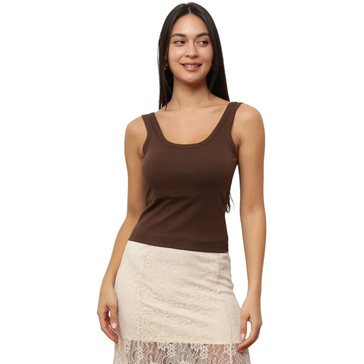 Kleidung Damen Tops / Blusen La Modeuse 74483_P176034 Braun