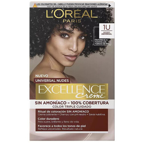 Beauty Damen Haarfärbung L'oréal Excellence Creme Haarfarbe Universal Nudes - 1 Noir Other