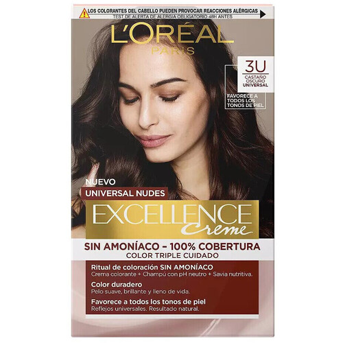 Beauty Damen Haarfärbung L'oréal Excellence Creme Haarfarbe Universal Nudes - 3u Brune F Other