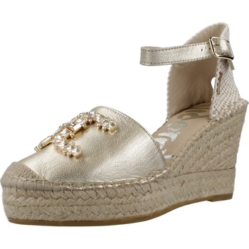 Schuhe Damen Leinen-Pantoletten mit gefloch Vidorreta 06936NMTI Gold