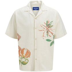 Kleidung Herren Langärmelige Hemden Jack & Jones 12271108 LUKE RETRO-ANTIQUE WHITE Weiss