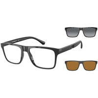 Uhren & Schmuck Sonnenbrillen Emporio Armani EA4115 50171W Clip auf Sonnenbrille Schwarz