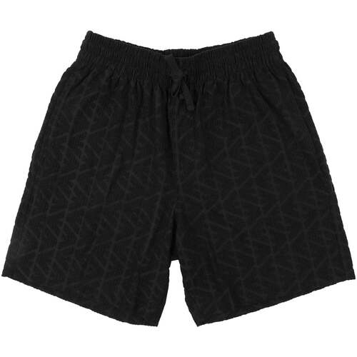 Kleidung Herren Shorts / Bermudas Emporio Armani Beach Woven All Over Eagle Bermuda Shorts Black Schwarz