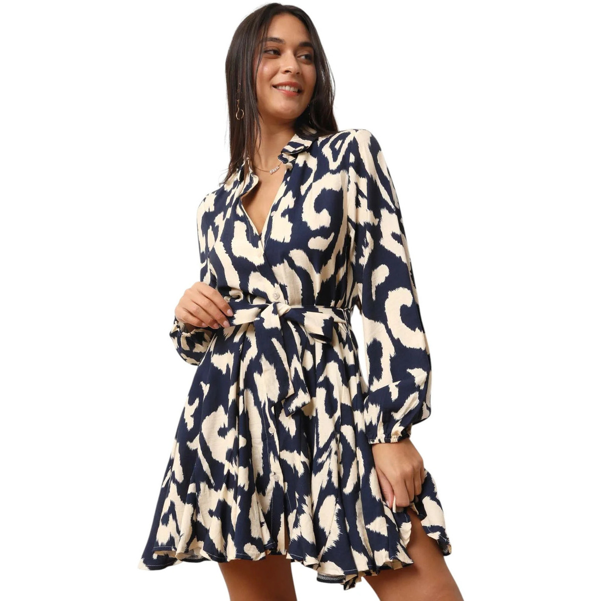 Kleidung Damen Kleider La Modeuse 74551_P176147 Blau