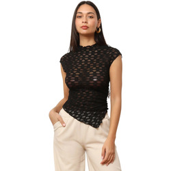 Kleidung Damen Tops / Blusen La Modeuse 74757_P176539 Schwarz