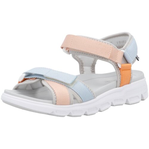 Schuhe Damen Wanderschuhe Rieker Sandaletten FSK Sandalen V8401-92 Multicolor