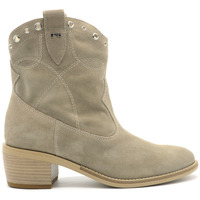 Schuhe Damen Low Boots NeroGiardini stivaletto texano in camoscio Beige