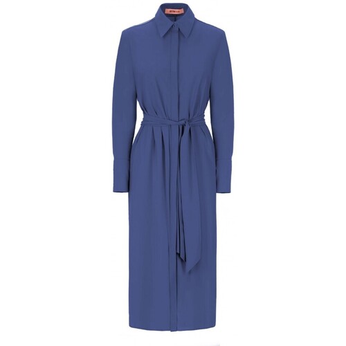 Kleidung Damen Maxikleider Distretto12 Eukalyptus Active Blaues Kleid Blau