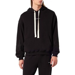 Kleidung Herren Sweatshirts Vision Of Super Schwarzes Sweatshirt mit Flammenstickerei Schwarz
