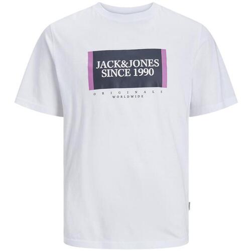 Kleidung Herren T-Shirts & Poloshirts Jack & Jones 12277938-BGH Weiss