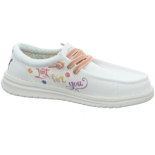 Fusion Schnuerschuhe Emma print Weiss