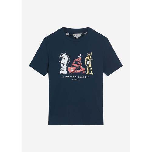 Kleidung Herren T-Shirts & Poloshirts Ben Sherman Statue tee - dark navy Blau