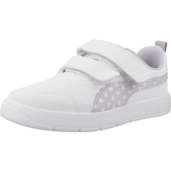 Schuhe Mädchen Sneaker Puma COURTFLEX V3 DOTTY V PS Weiss