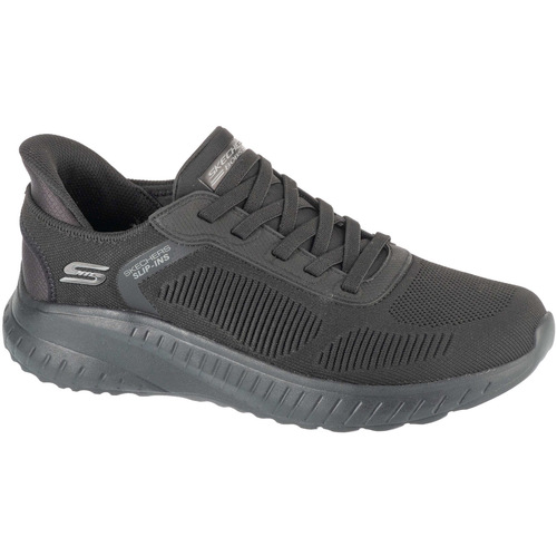 Schuhe Herren Sneaker Low Skechers Slip-Ins: BOBS Squad Chaos - Solid Step,slip-ins Schwarz