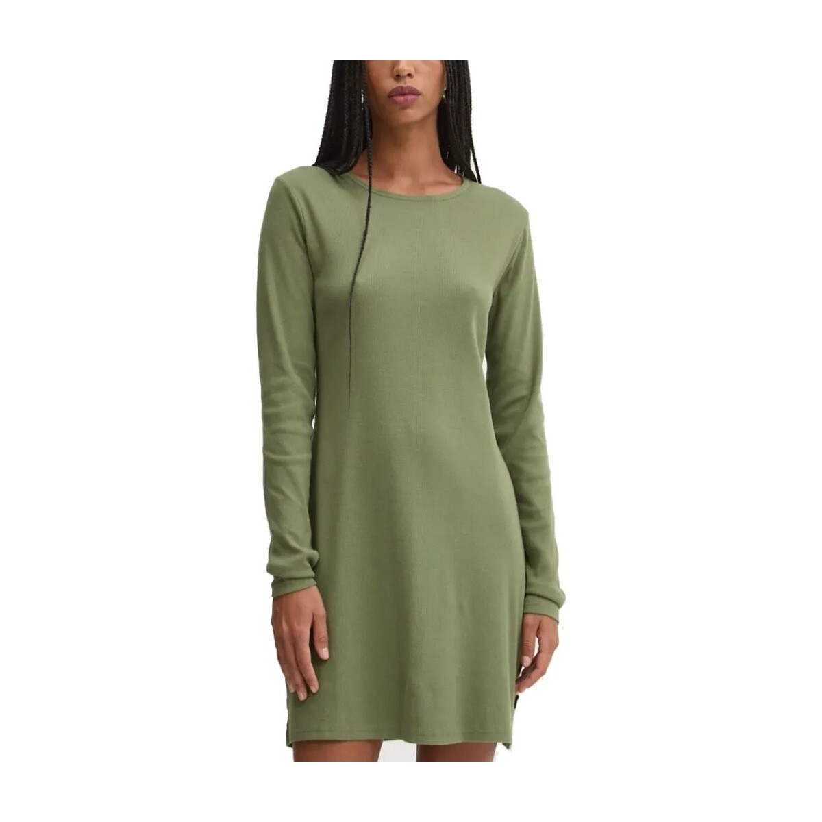 Kleidung Damen Jacken / Blazers Vans DREW RIB LS DRESS Grün