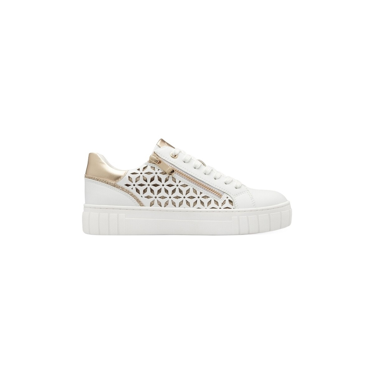 Schuhe Damen Derby-Schuhe Marco Tozzi 22370142 197-WHITE COMB Blanc Weiss