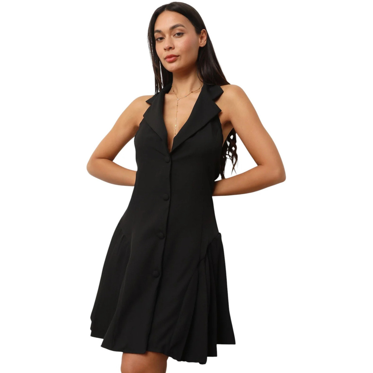 Kleidung Damen Kleider La Modeuse 74731_P176500 Schwarz